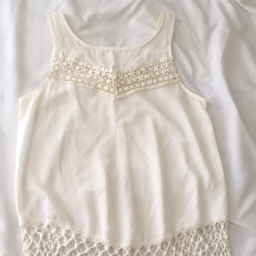 Monteau Ivory Tank Open Back